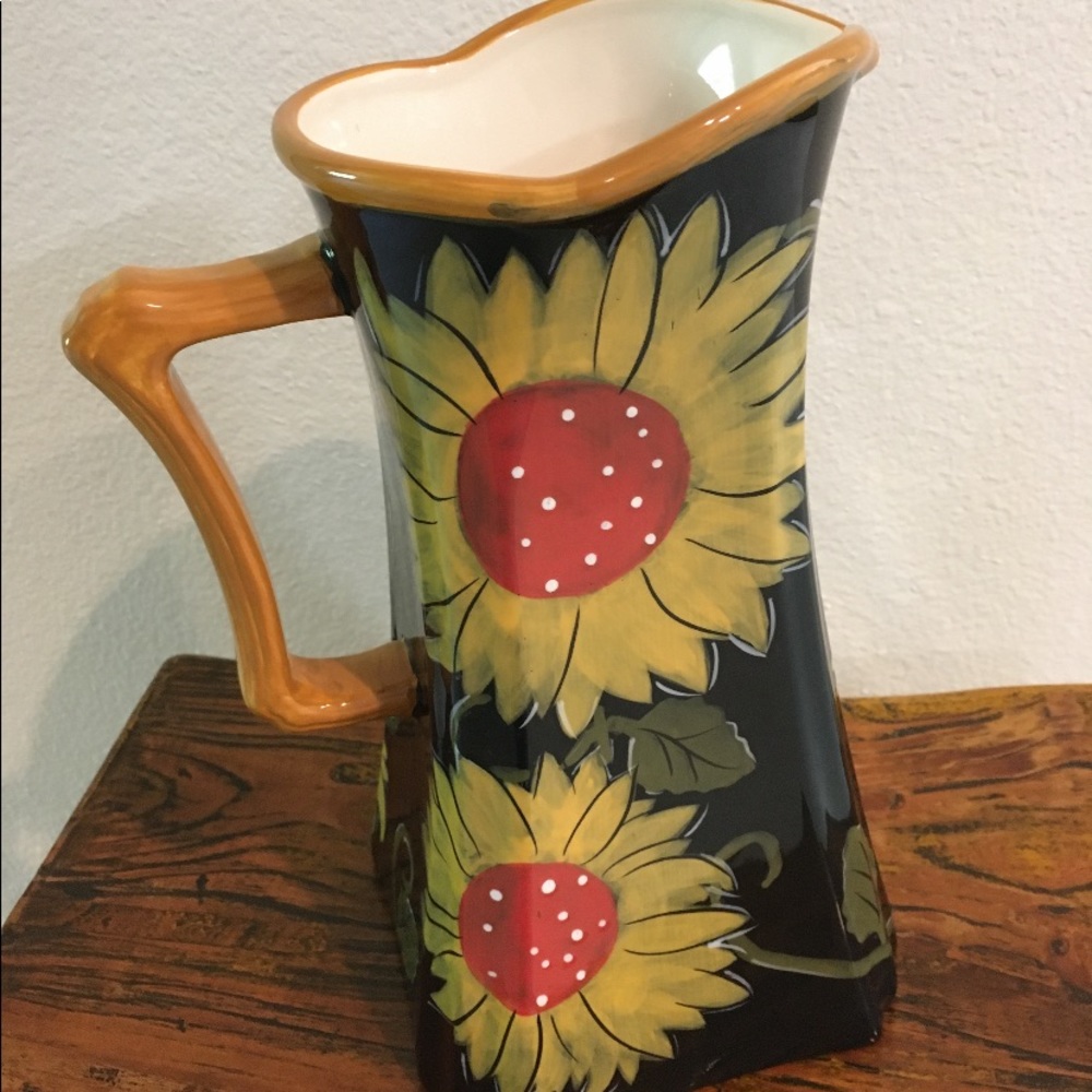 New Stonelite inspirado sunflower floral pitcher